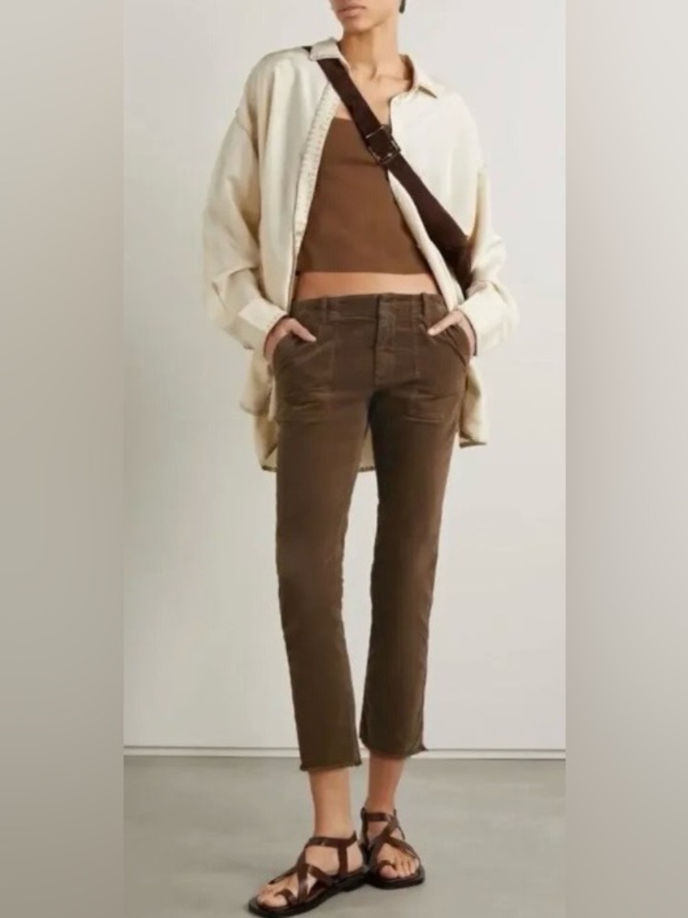 Nili Lotan Jenna Cropped Corduroy Pants